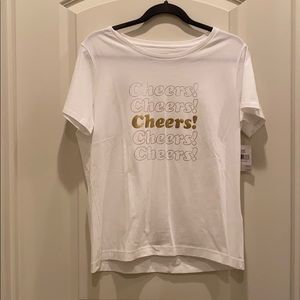 NWT size L Kate Spade “Cheers” tshirt
